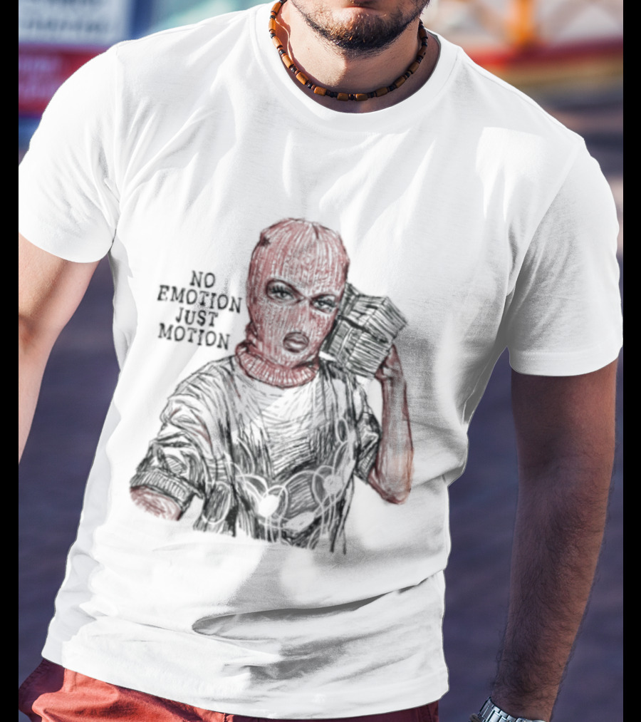 No Emotion Just Motion Balaclava Money Stacks T-Shirt
