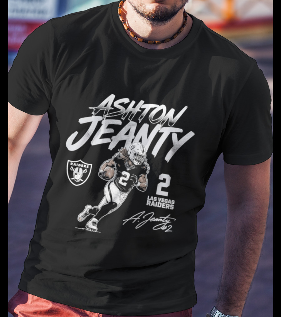 Ashton Jeanty 2 Las Vegas Raiders Signature Pose 2026 T-Shirt