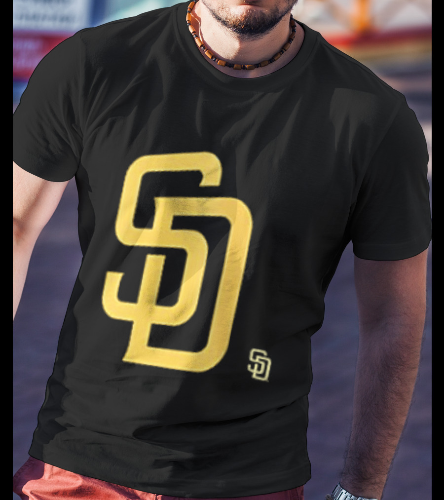 San Diego Padres SD Logo Cartoon 2 Sided T-Shirt