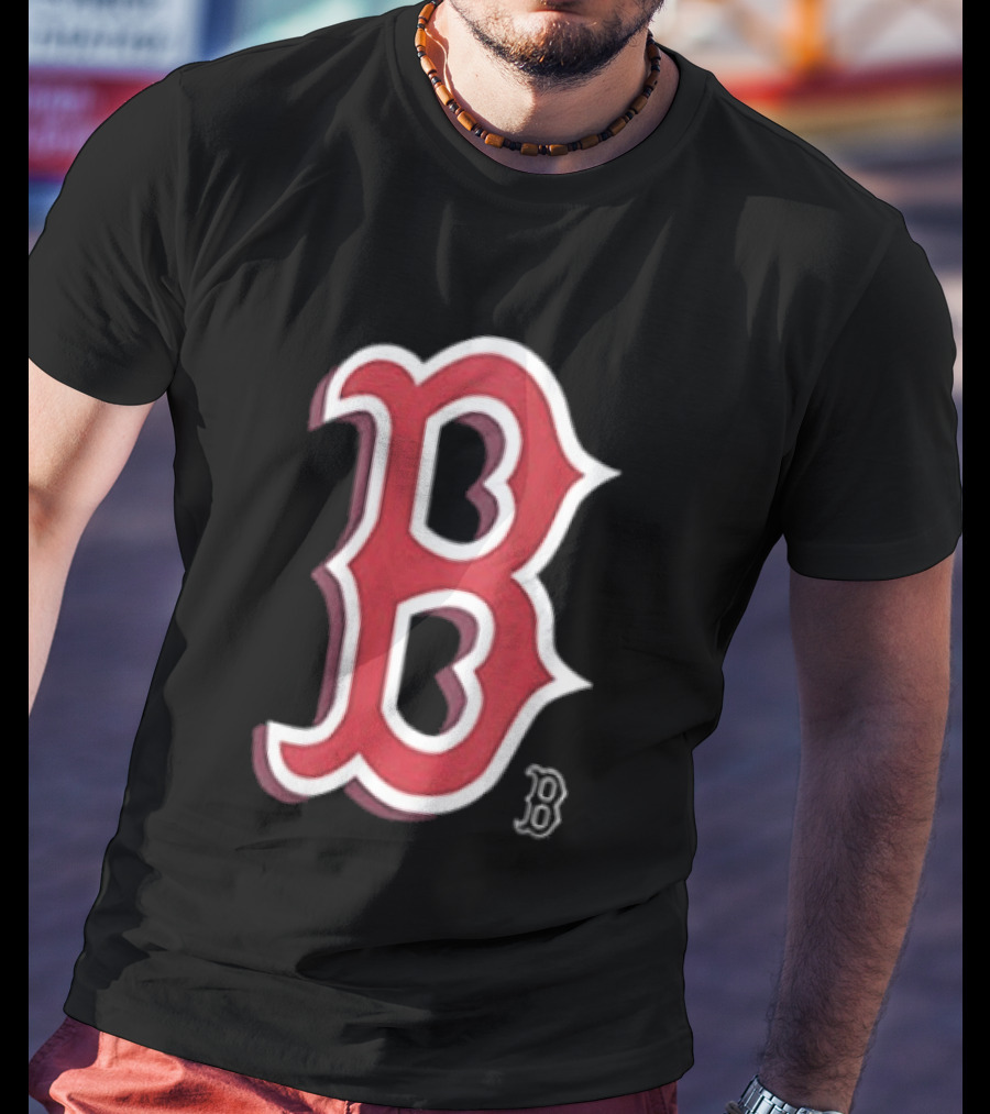 Boston Red Sox Cartoon B Two Sided T-Shirt