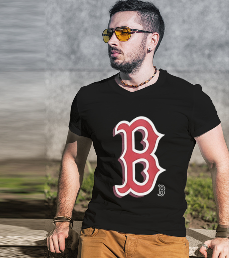 Boston Red Sox Cartoon B Two Sided T-Shirt