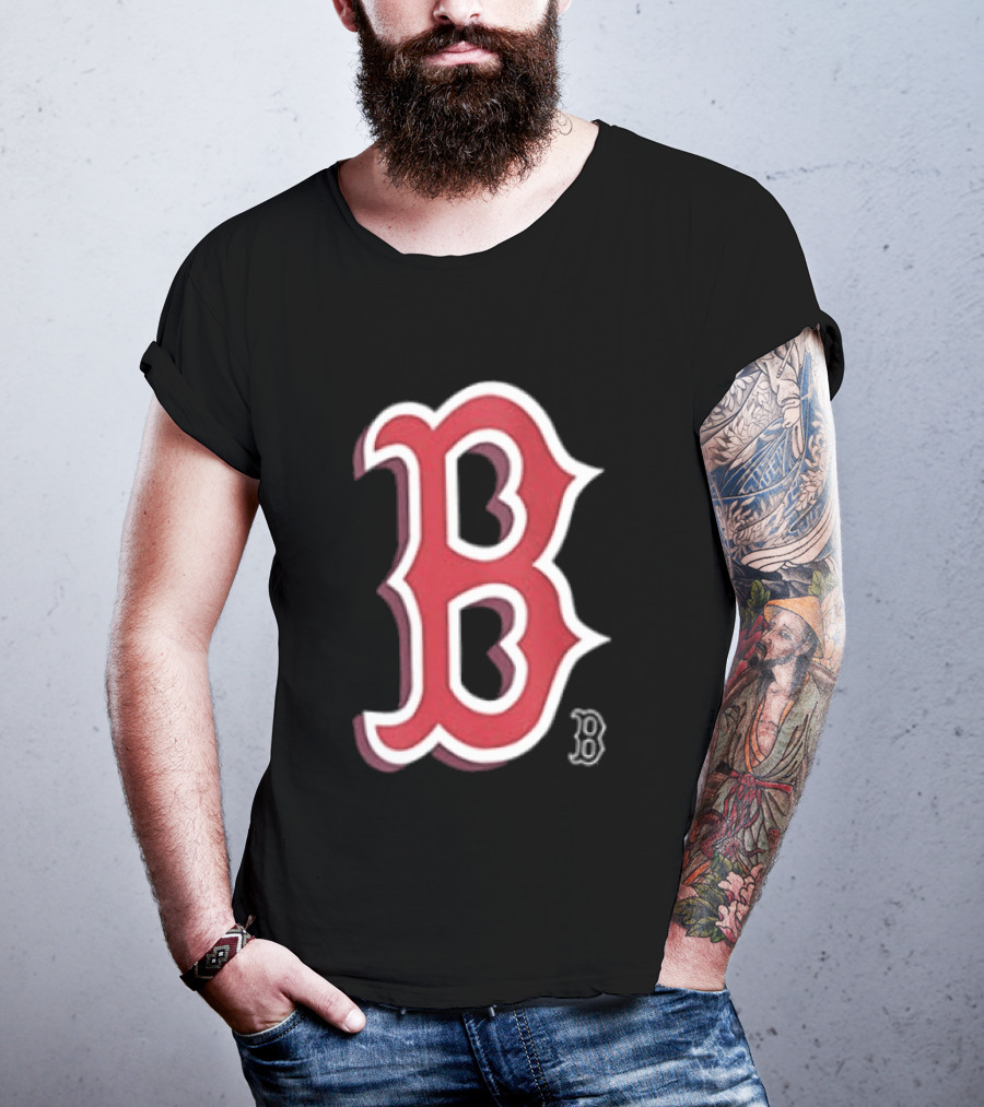 Boston Red Sox Cartoon B Two Sided T-Shirt