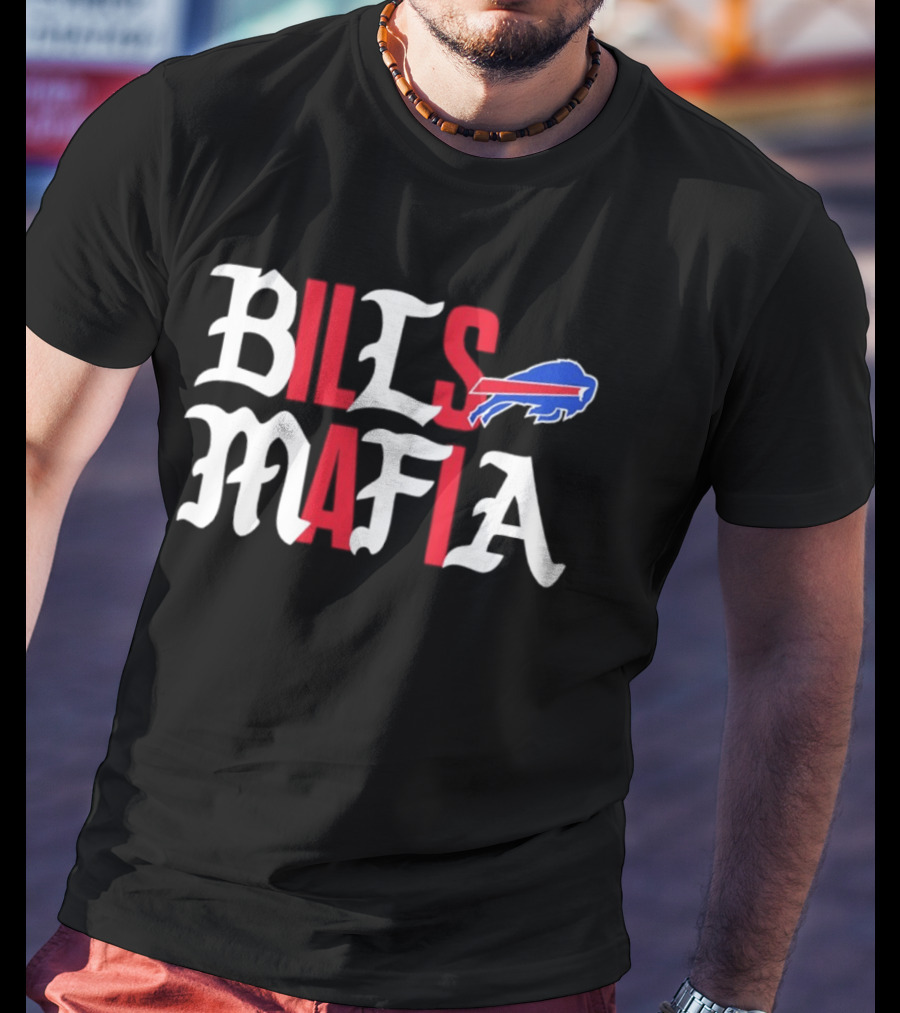 Buffalo Bills Mafia Wordmark With Team T-Shirt