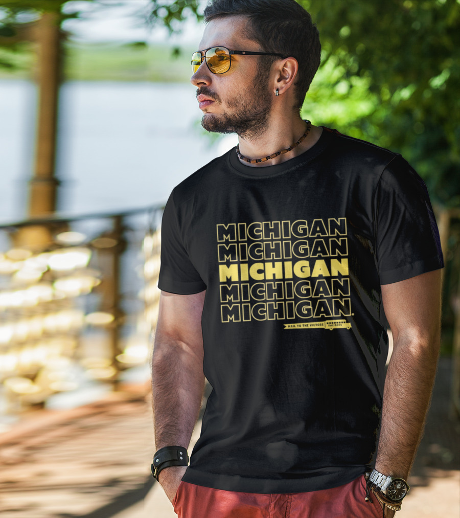 Bussin' X Michigan Hail To The Victors The Boys Michigan Wolverines Fans T-Shirt