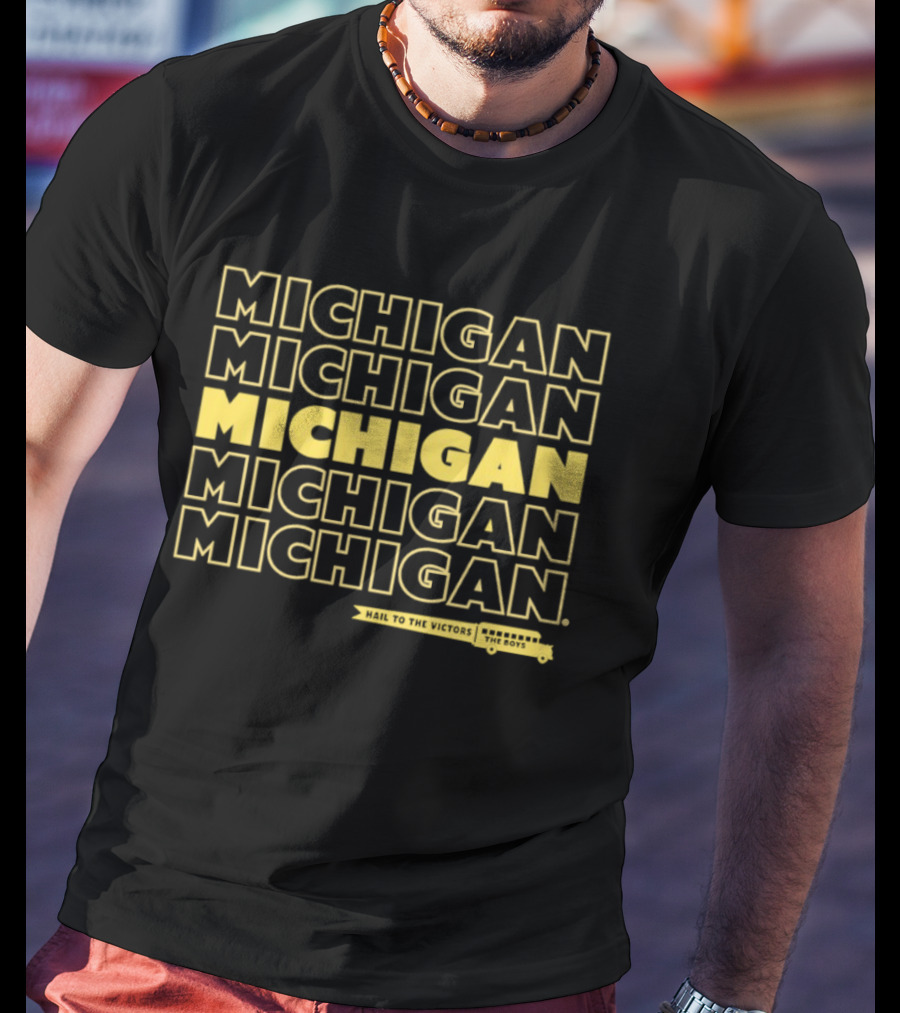 Bussin' X Michigan Hail To The Victors The Boys Michigan Wolverines Fans T-Shirt