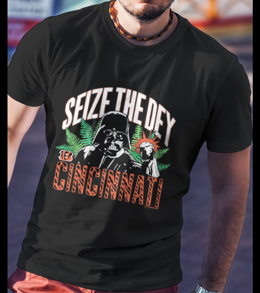 Cincinnati Bengals Star Wars Seize The Dey Darth Vader And Yoda T-Shirt