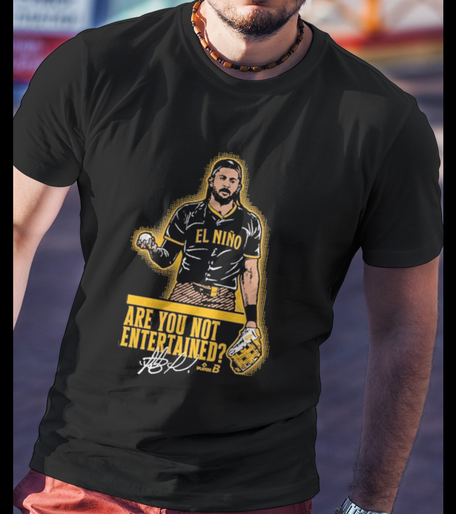 El Nino Are You Not Entertained Baseball Signature T-Shirt