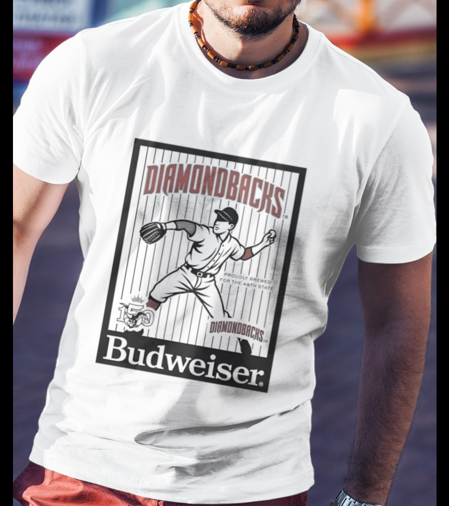 Arizona Diamondbacks Baseball Celebrating 150 Years Budweiser T-Shirt