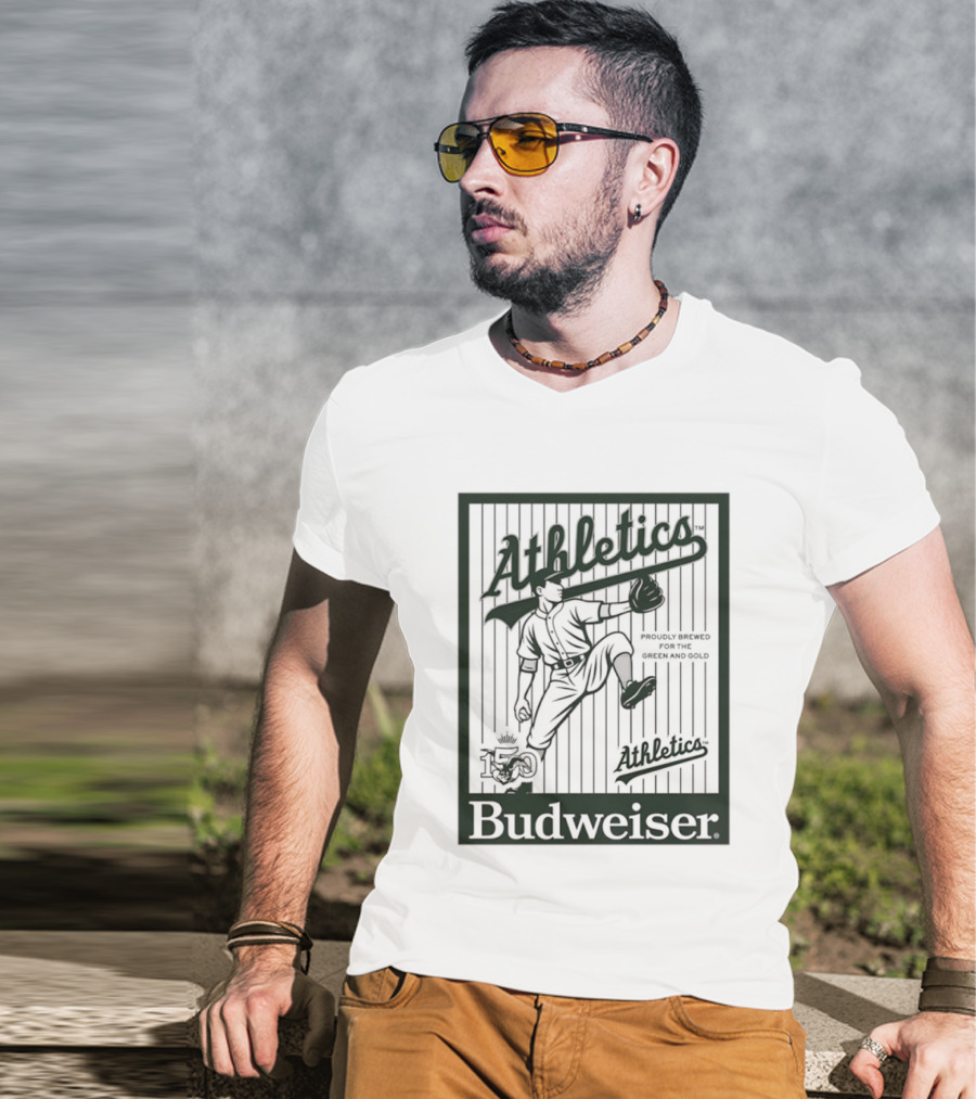 Athletics Baseball Budweiser 150 Years Celebration T-Shirt