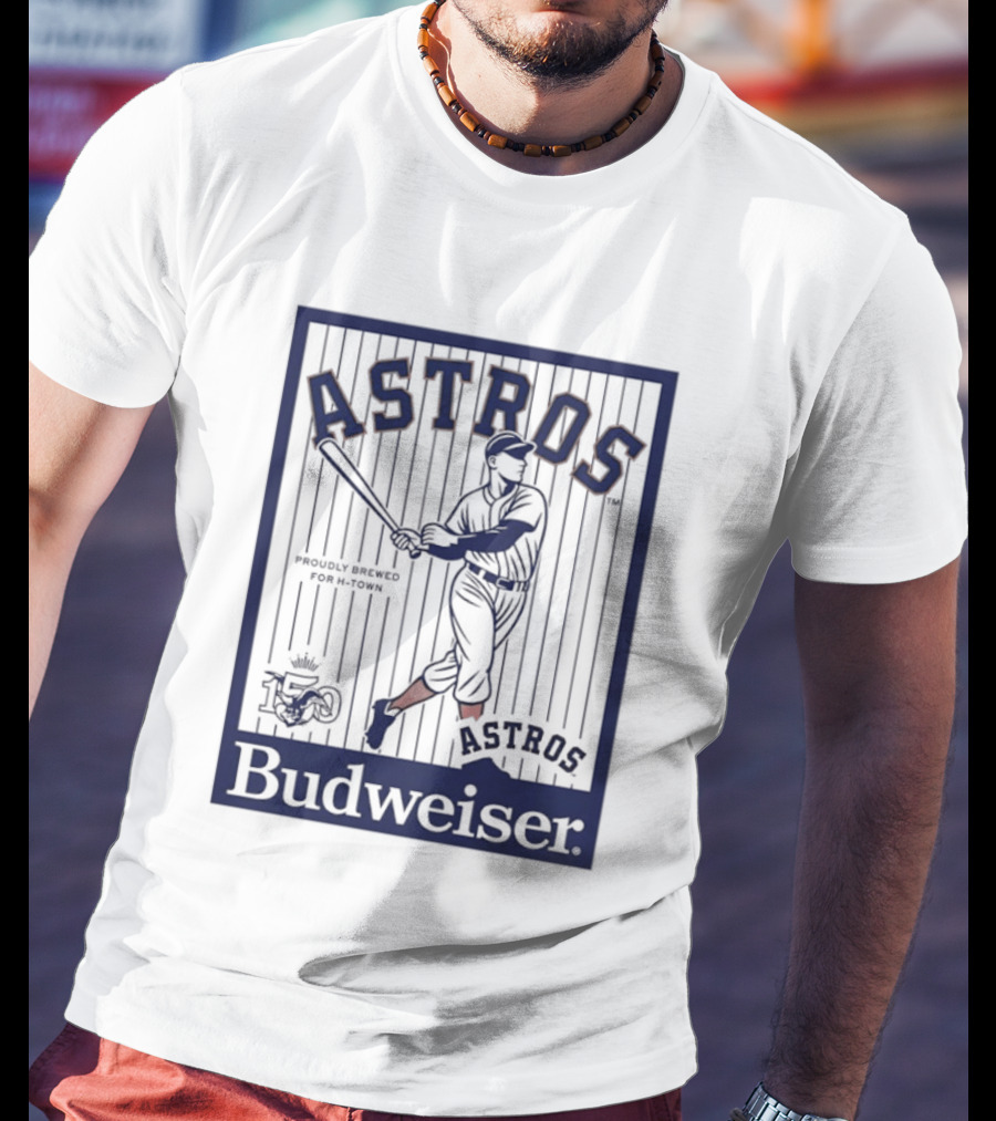 Budweiser Celebrating 150 Years Houston Astros Baseball T-Shirt