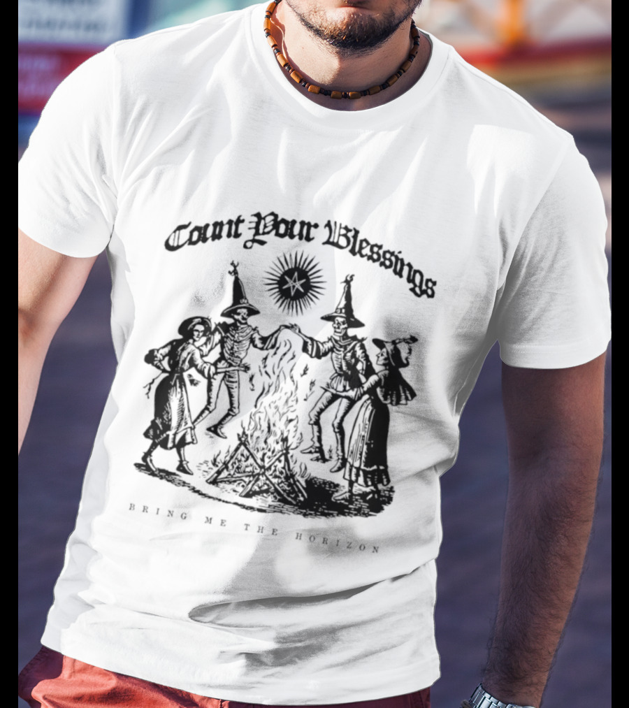 Count Your Blessings Bring Me The Horizon Witchy Ritual Circle T-Shirt