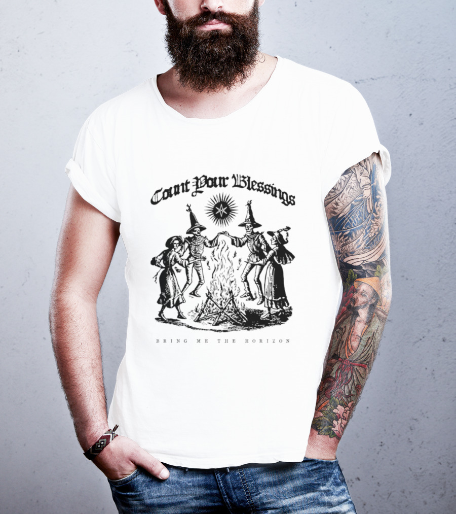 Count Your Blessings Bring Me The Horizon Witchy Ritual Circle T-Shirt