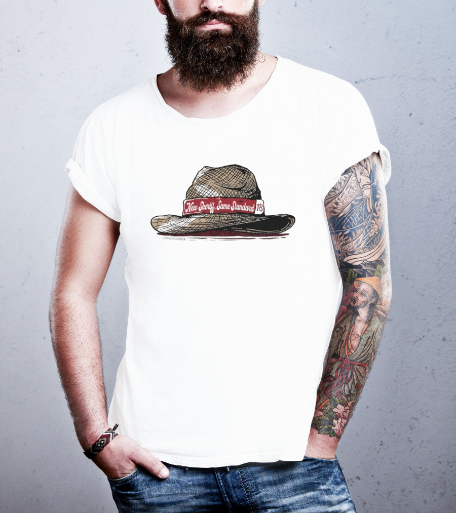 New Sheriff Same Standard 18 Hat Graphic With Textured T-Shirt