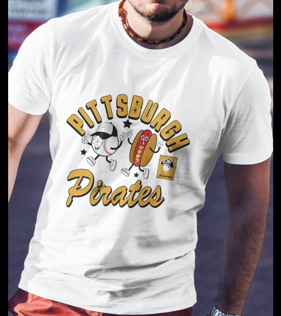 Pittsburgh Pirates Baseball Hot Dog Snack T-Shirt