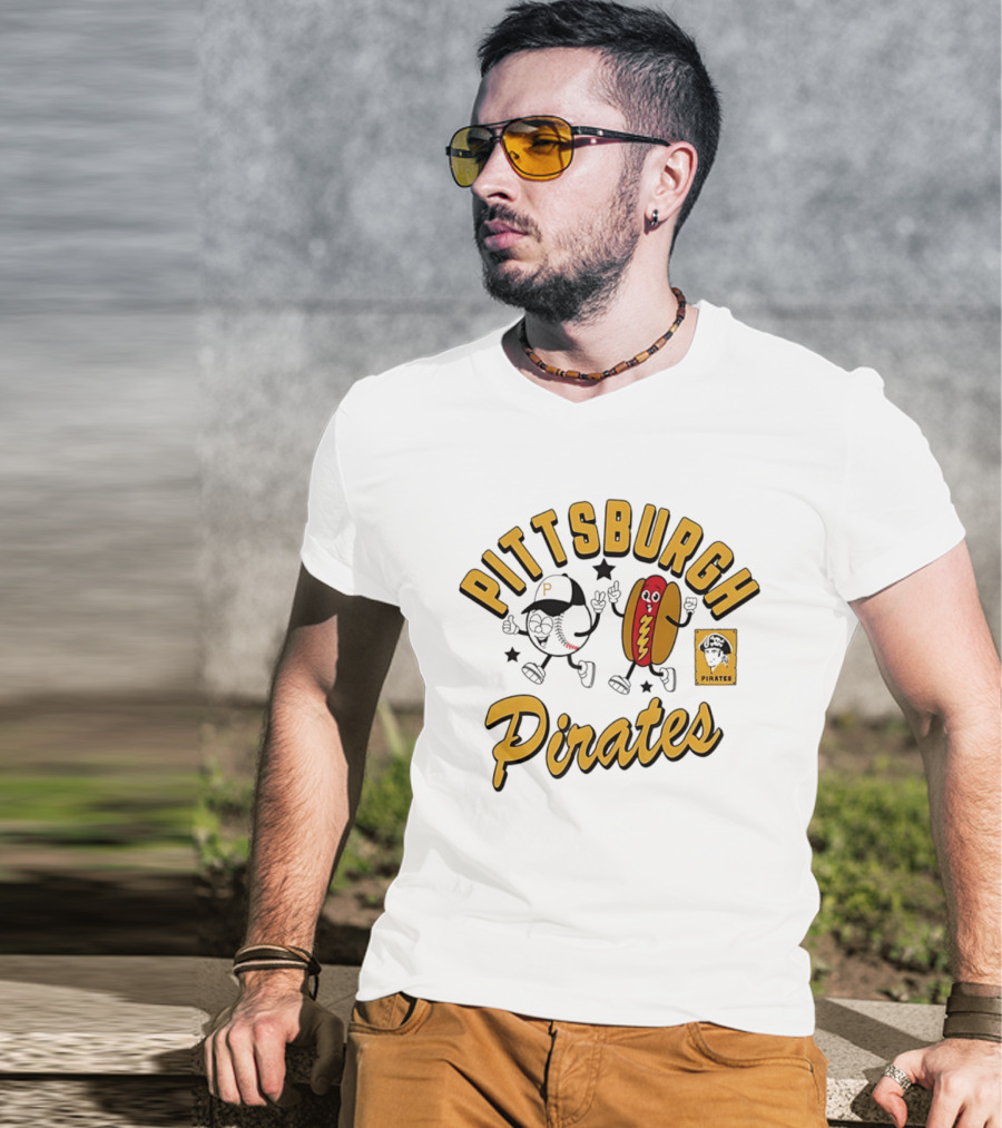 Pittsburgh Pirates Baseball Hot Dog Snack T-Shirt
