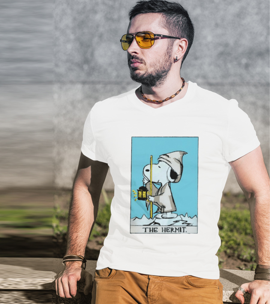 Snoopy The Hermit Tarot Peanuts Charlie Brown T-Shirt
