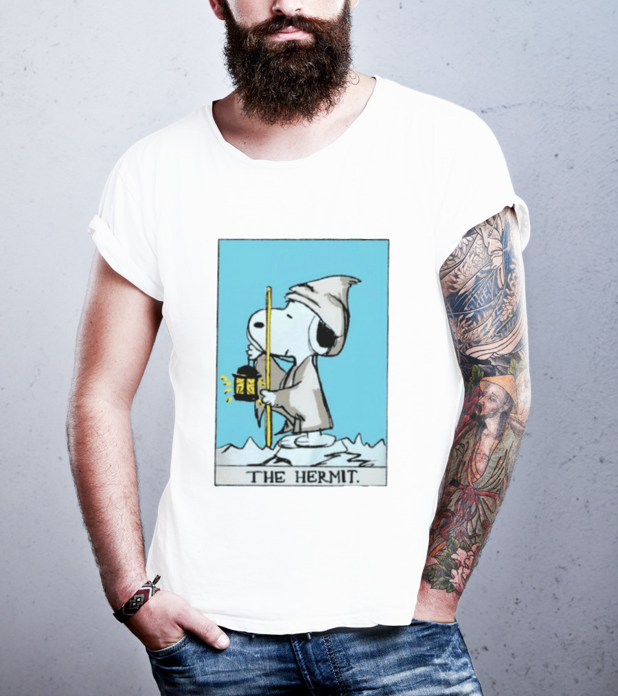 Snoopy The Hermit Tarot Peanuts Charlie Brown T-Shirt