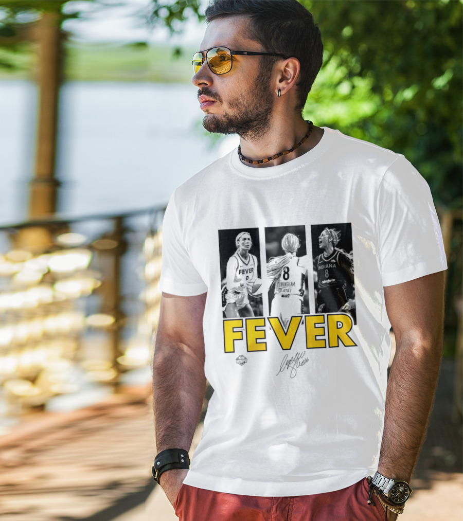 Sophie Cunningham Indiana Fever 8 Signature WNBA Player Collage T-Shirt