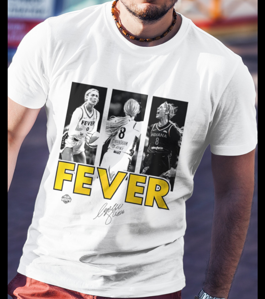 Sophie Cunningham Indiana Fever 8 Signature WNBA Player Collage T-Shirt