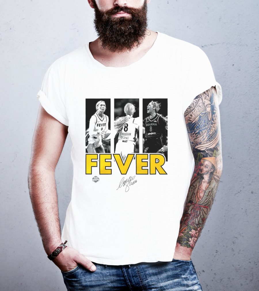 Sophie Cunningham Indiana Fever 8 Signature WNBA Player Collage T-Shirt