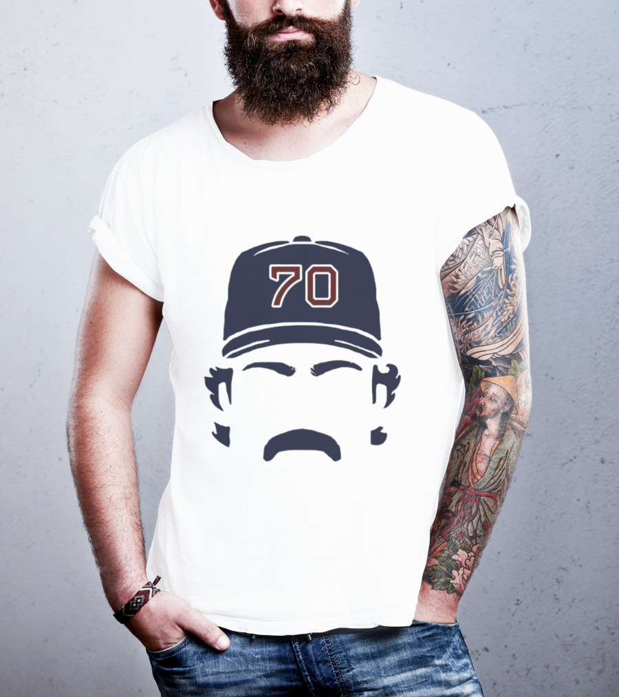 Tolle Time Stache Payton Tolle 70 Boston Red Sox Cap Moustache T-Shirt