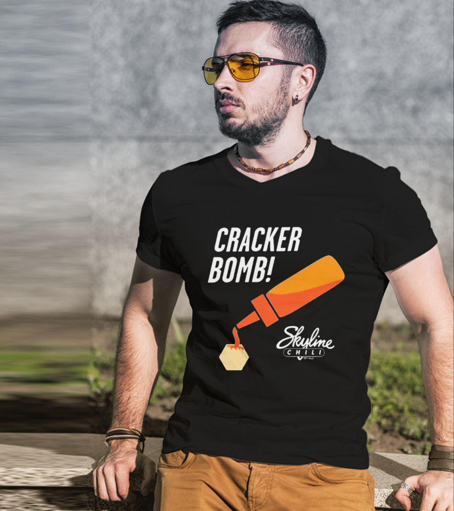 Cracker Bomb Skyline Chili Hot Sauce Fun T-Shirt