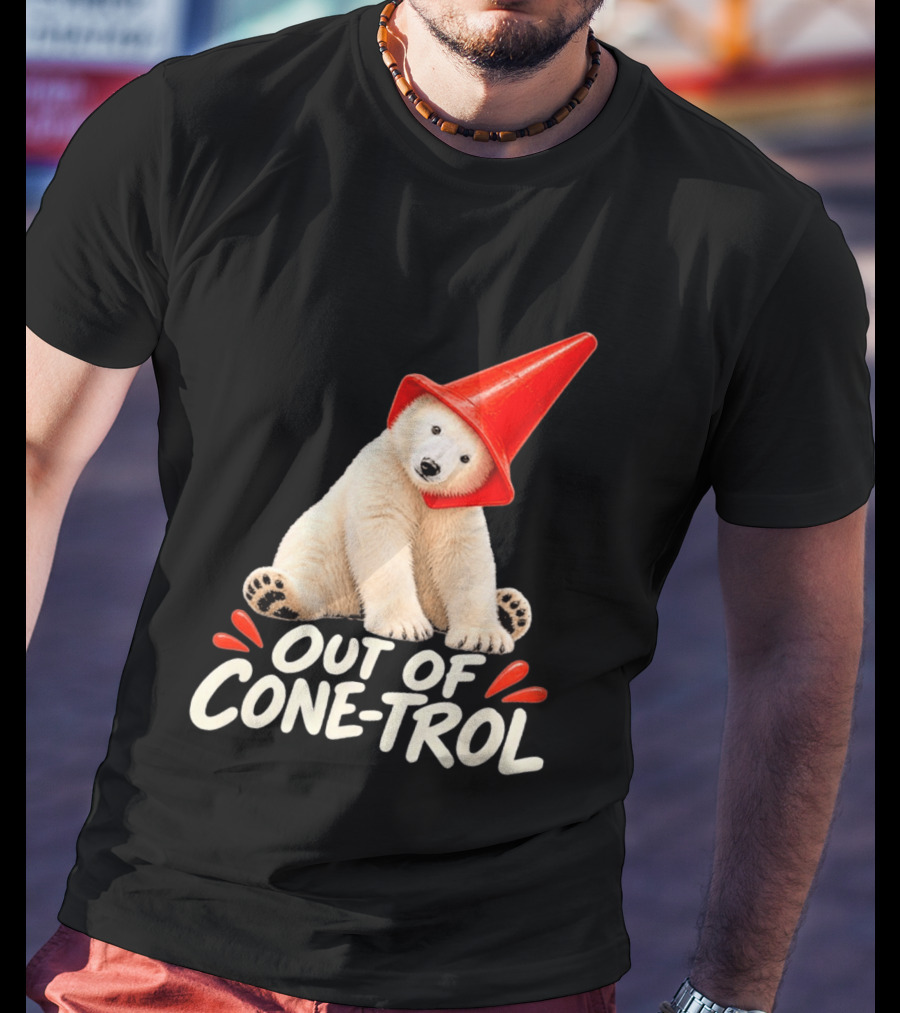 Out Of Cone Trol Polar Bear Traffic Cone Viral T-Shirt