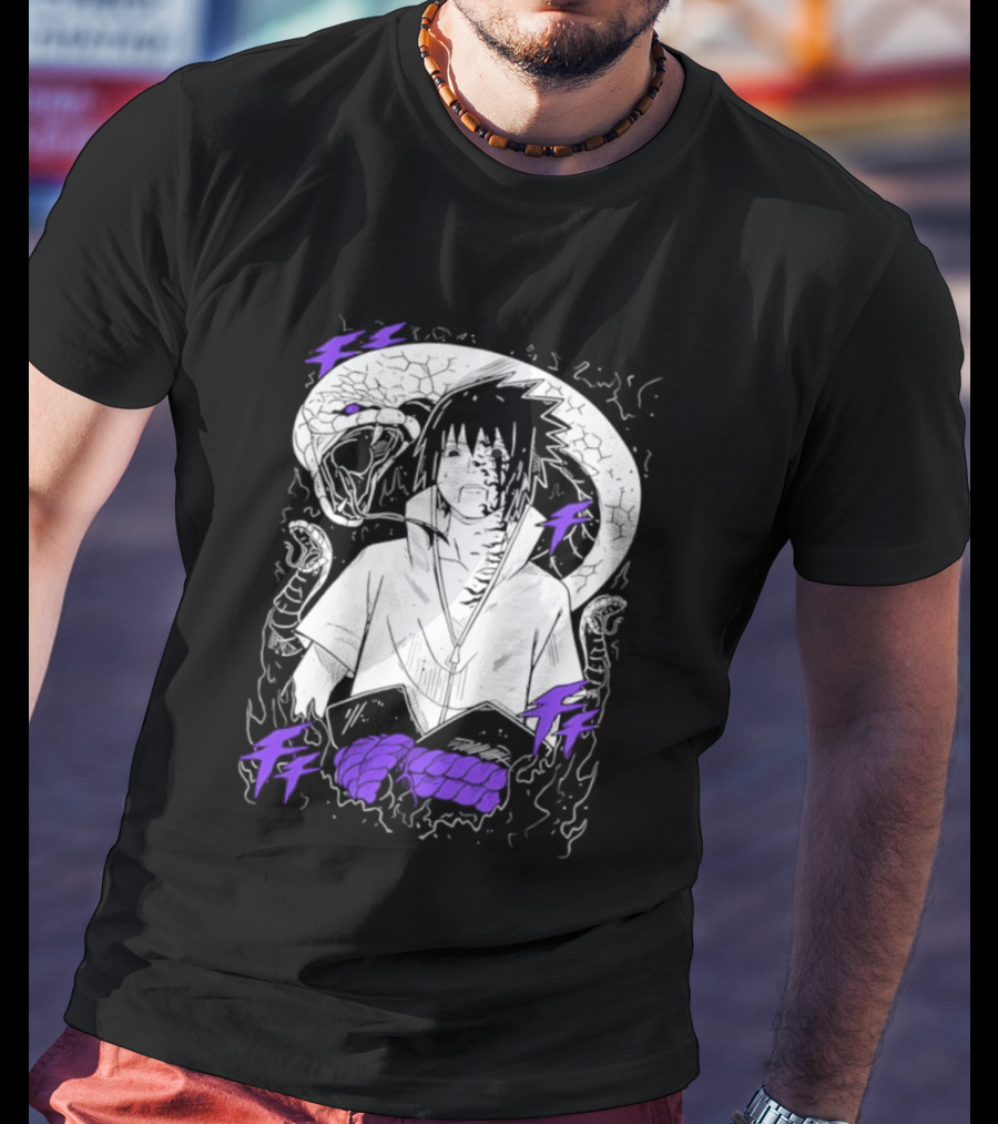 Sasuke Uchiha Orochimaru Snake Naruto Susanoo Mangekyo Sharingan T-Shirt