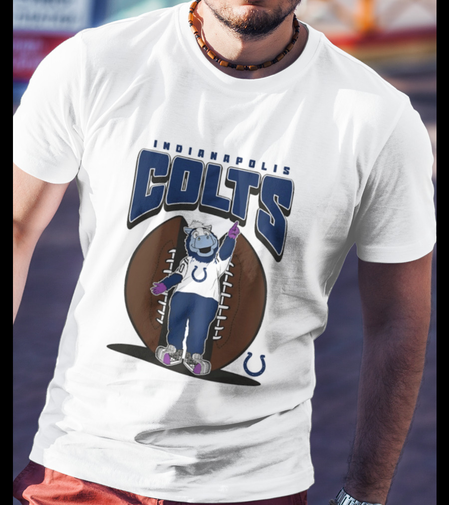 Indianapolis Colts Blue Mania Mascot Football 2026 T-Shirt