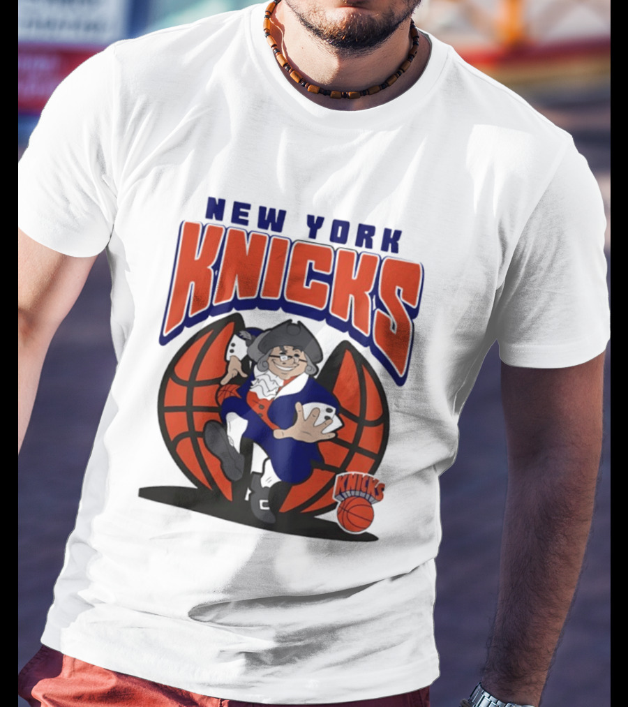 New York Knicks Father Knickerbocker Basketball Mania T-Shirt