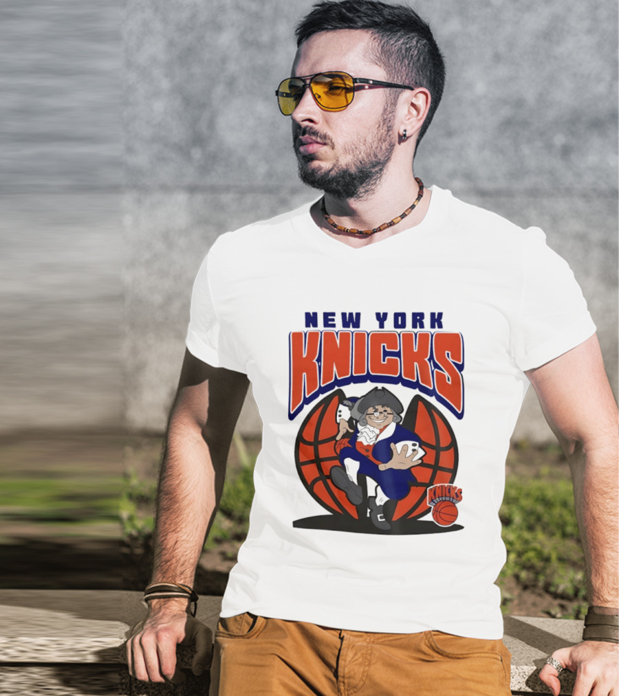 New York Knicks Father Knickerbocker Basketball Mania T-Shirt
