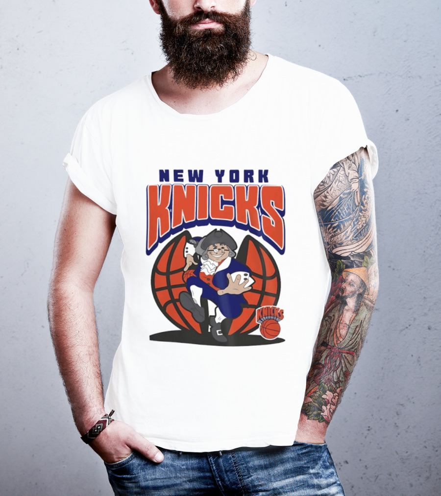 New York Knicks Father Knickerbocker Basketball Mania T-Shirt