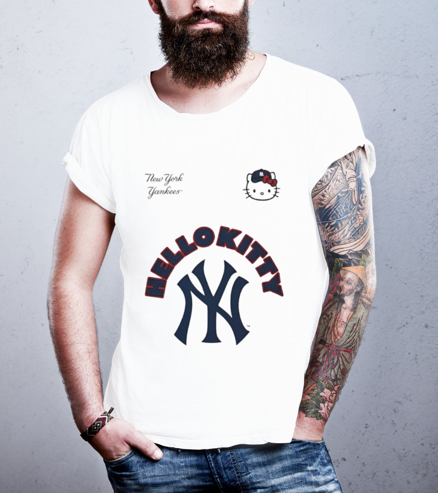 New York Yankees Hello Kitty Collaboration August 22 Yankee Stadium T-Shirt