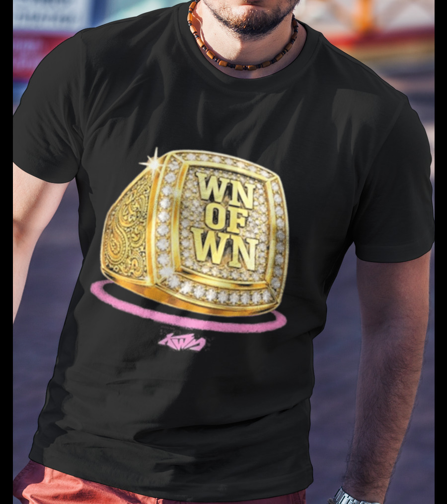 WN OF WIN Championship Gold Ring With Diamonds T-Shirt