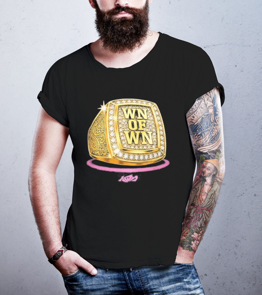 WN OF WIN Championship Gold Ring With Diamonds T-Shirt