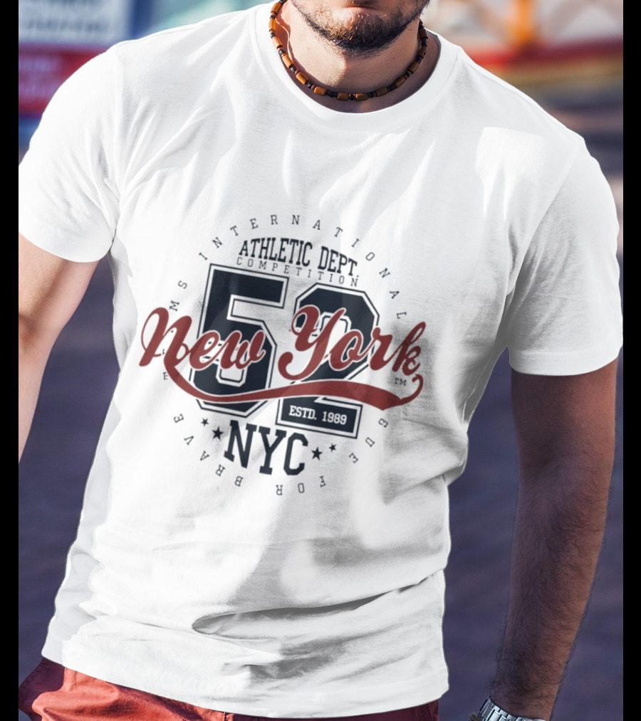 NY International Athletic Dept Competition 52 New York NYC Estd 1989 T-Shirt