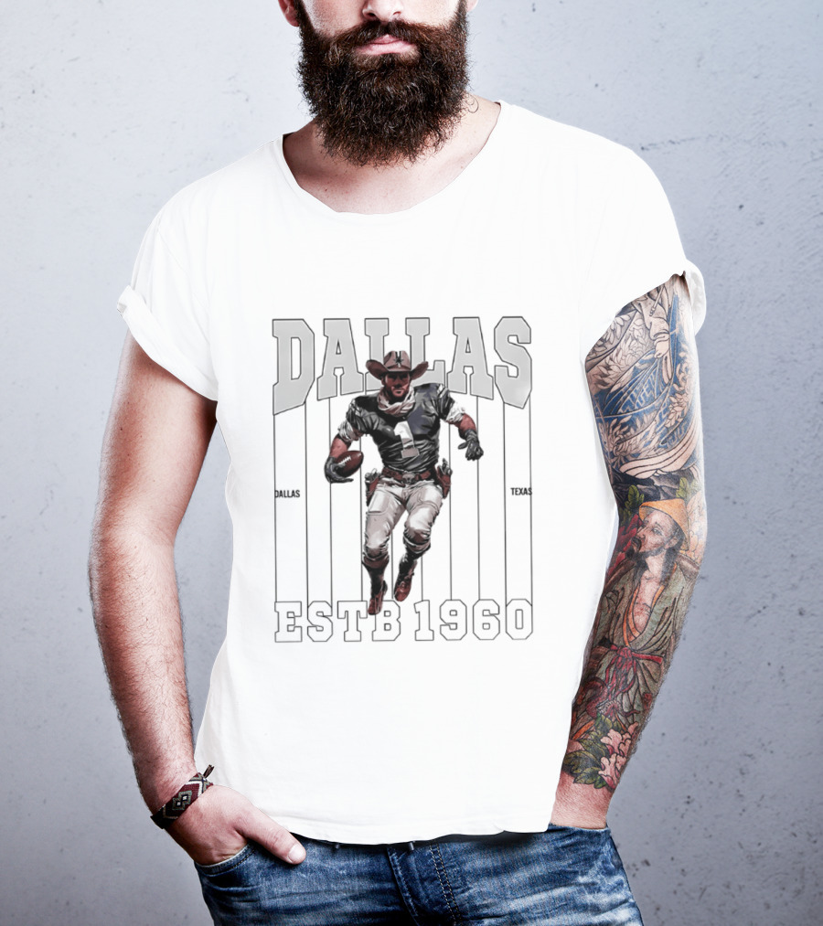 Dallas Cowboys Estb 1960 Football Vintage Style Running Player T-Shirt