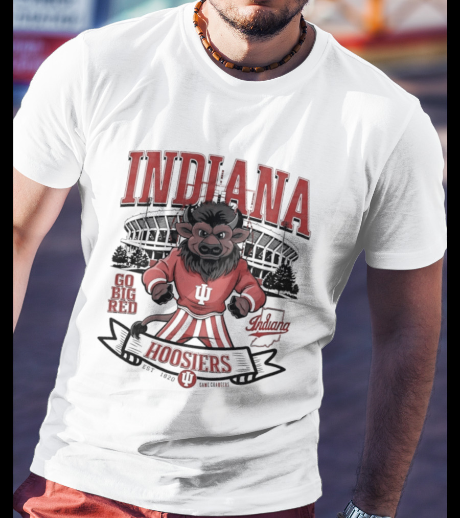 Indiana Hoosiers Go Big Red Lion IU Stadium Est 1820 T-Shirt