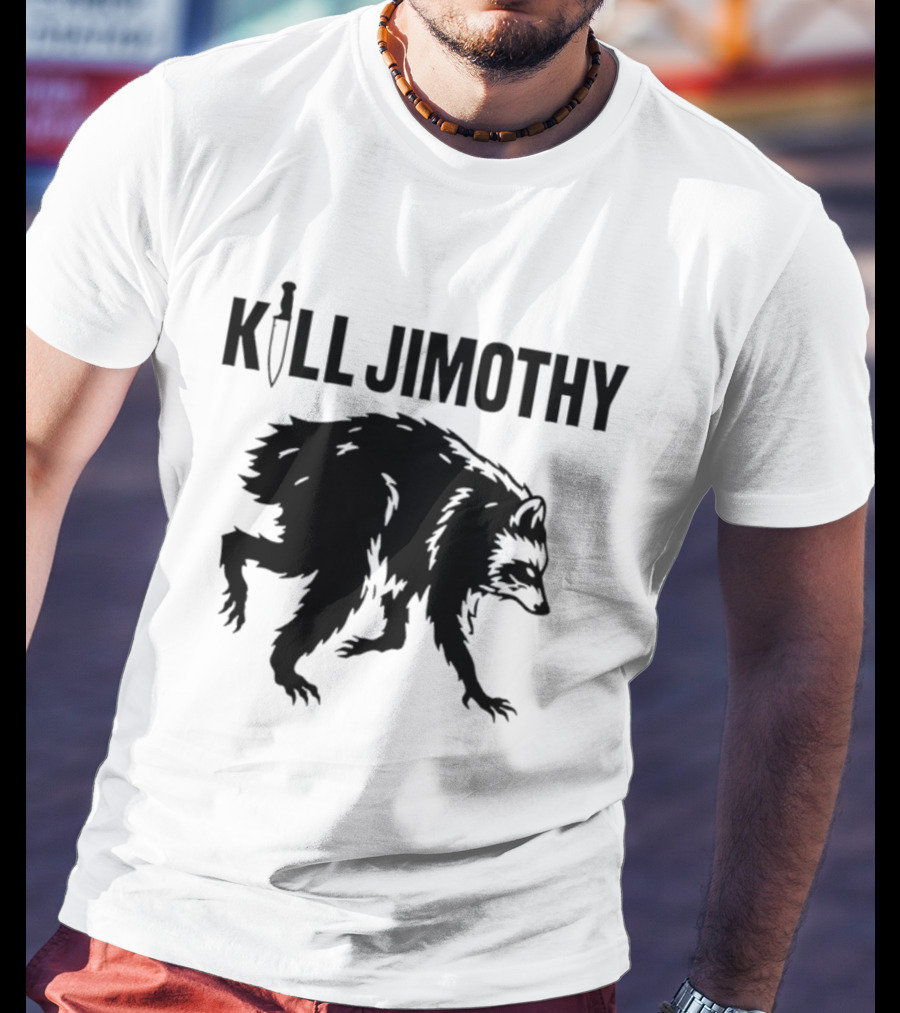 Kill Jimothy Raccoon Meme Knife T-Shirt