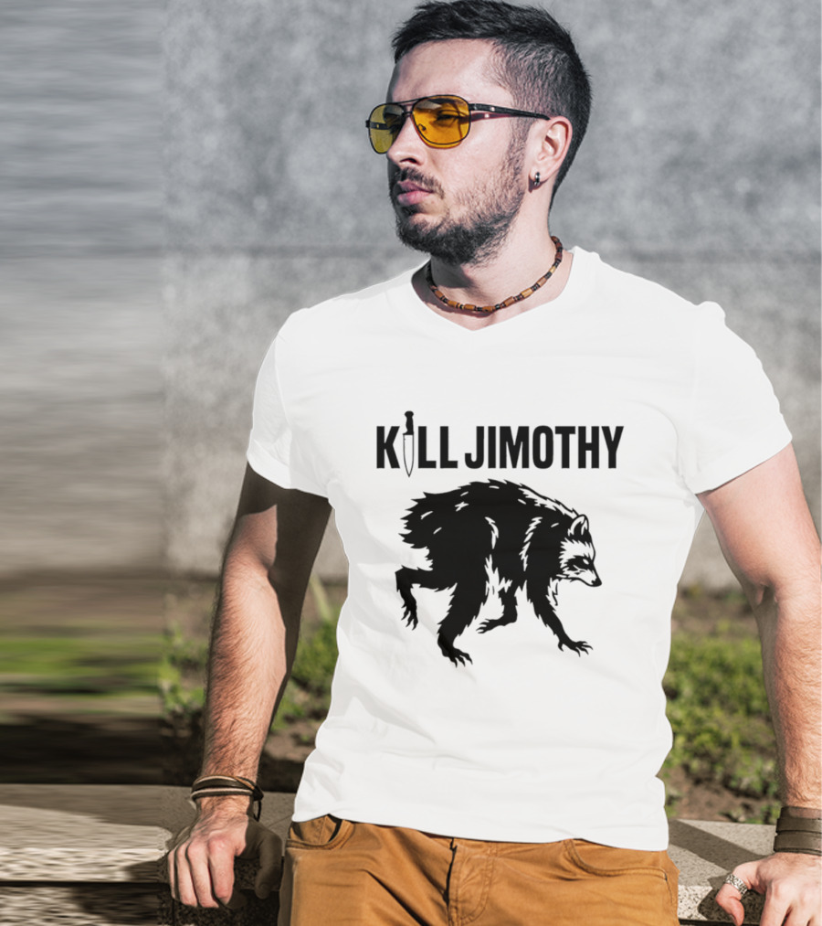 Kill Jimothy Raccoon Meme Knife T-Shirt