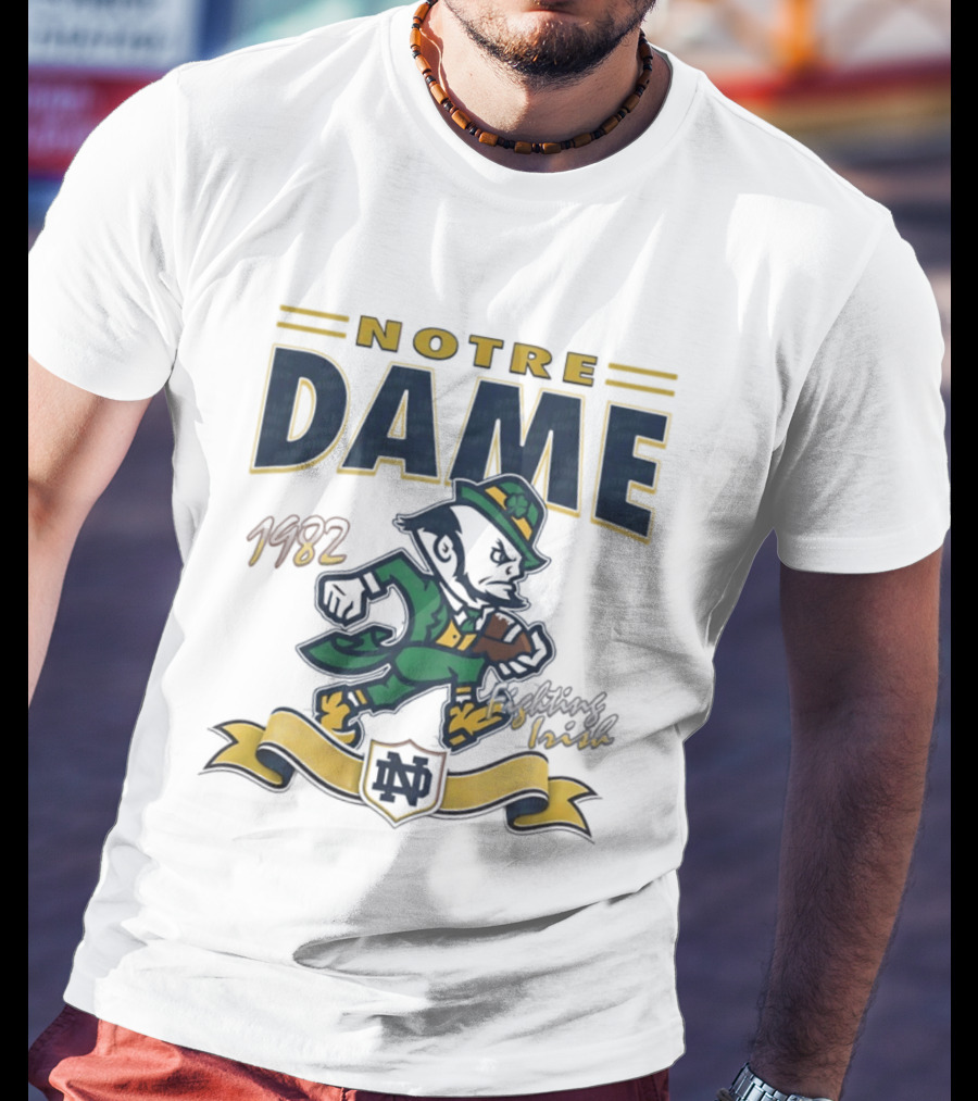 Notre Dame 1982 Fighting Irish Vintage Leprechaun T-Shirt