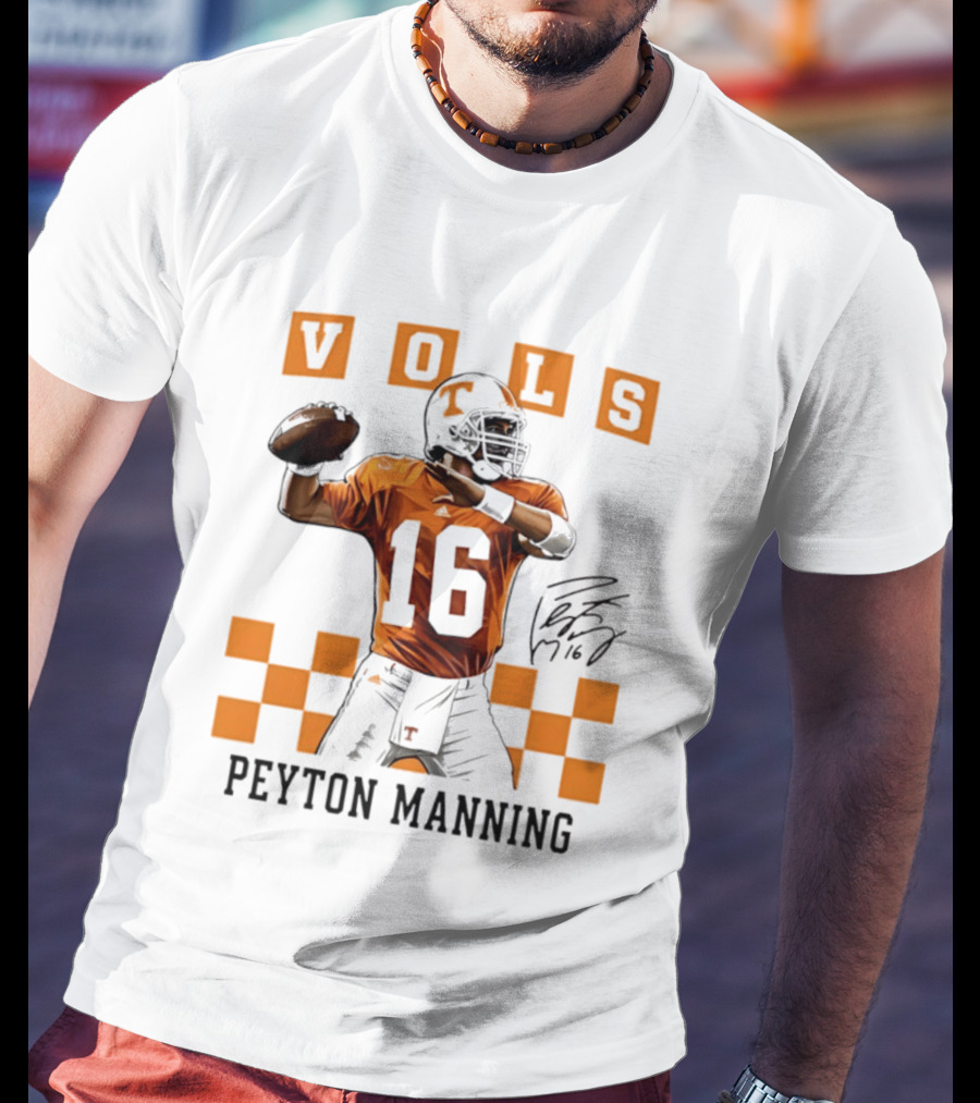 Peyton Manning 16 Vols Tennessee Football Player T-Shirt