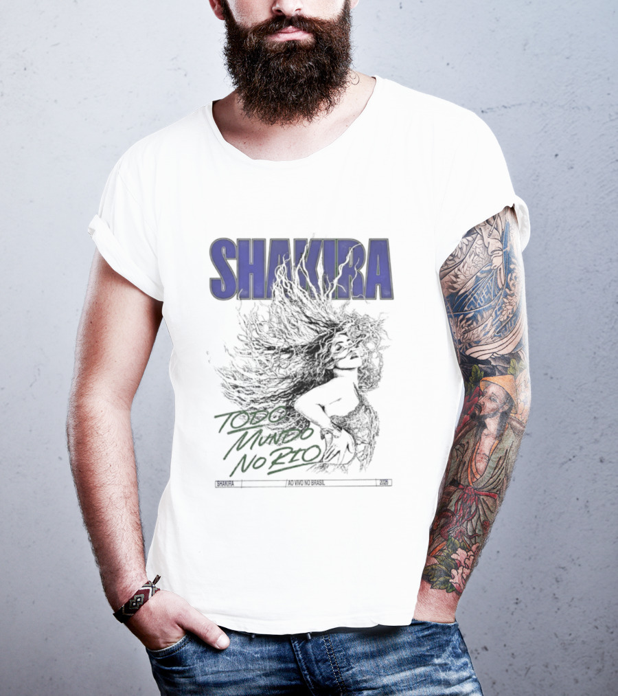 Shakira Todo Mundo No Rio Ao Vivo Brasil 2026 T-Shirt