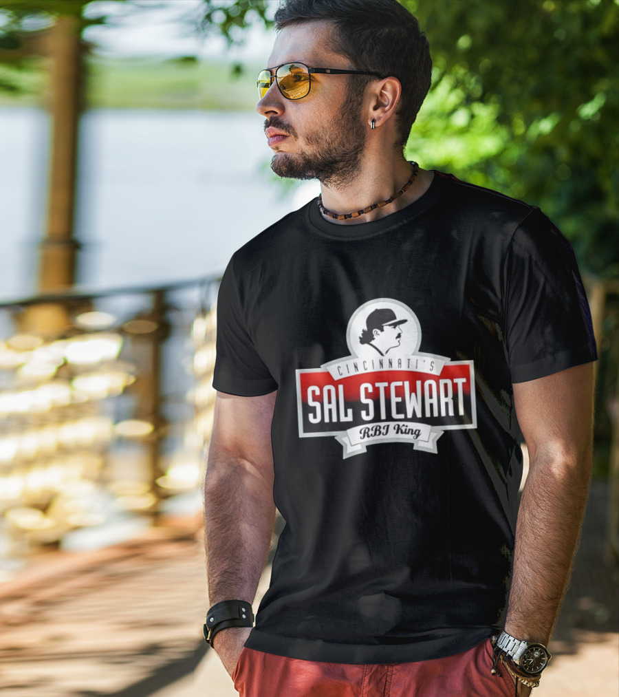 Cincinnati's Sal Stewart RBI King Iconic Baseball T-Shirt