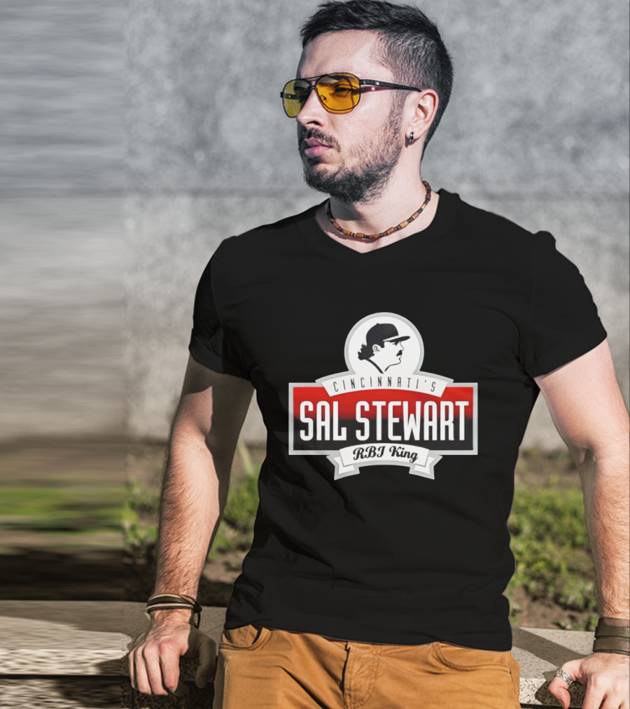 Cincinnati's Sal Stewart RBI King Iconic Baseball T-Shirt