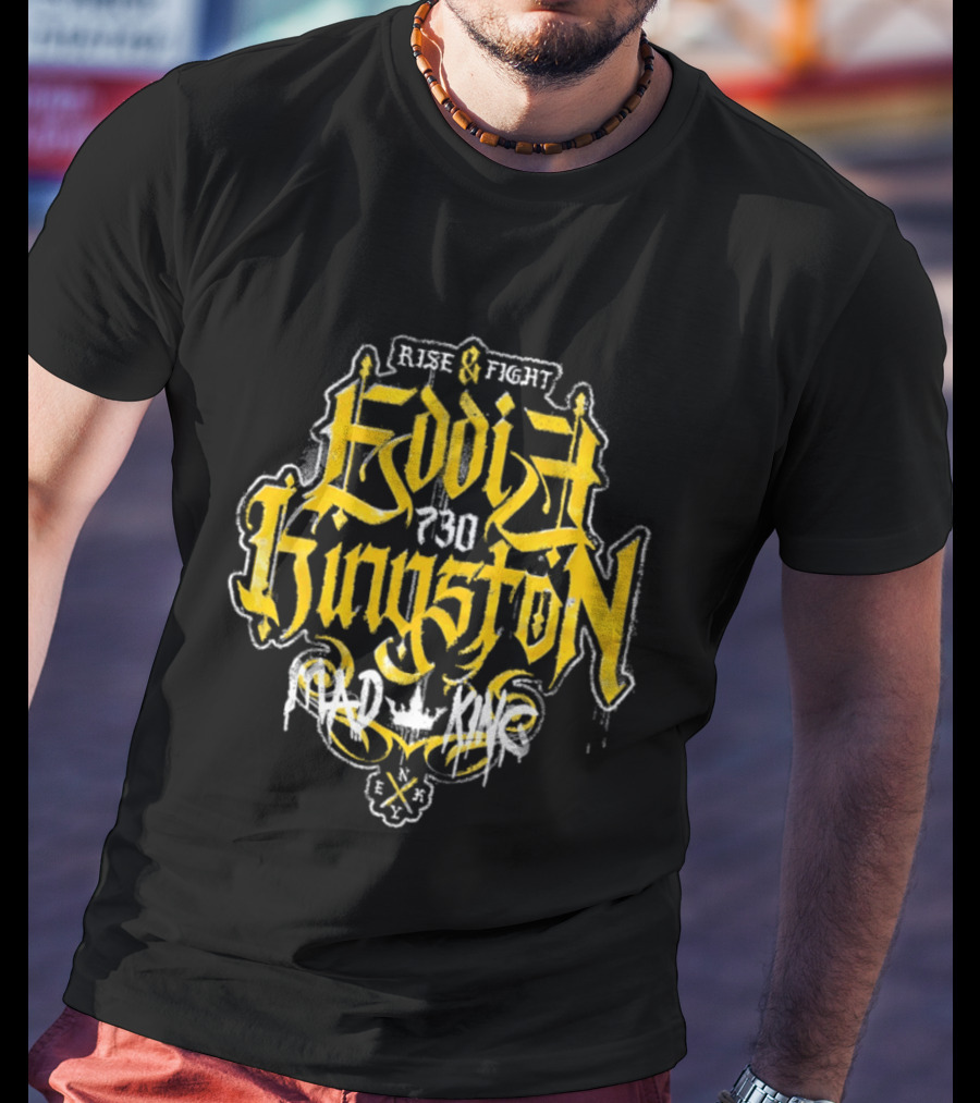 Eddie Kingston Rise And Fight Vintage Mad King Wrestling 730 T-Shirt