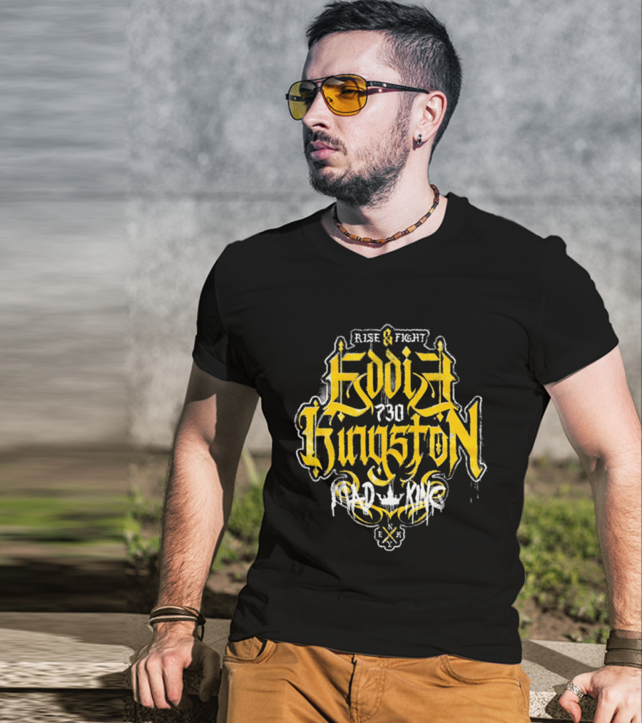 Eddie Kingston Rise And Fight Vintage Mad King Wrestling 730 T-Shirt