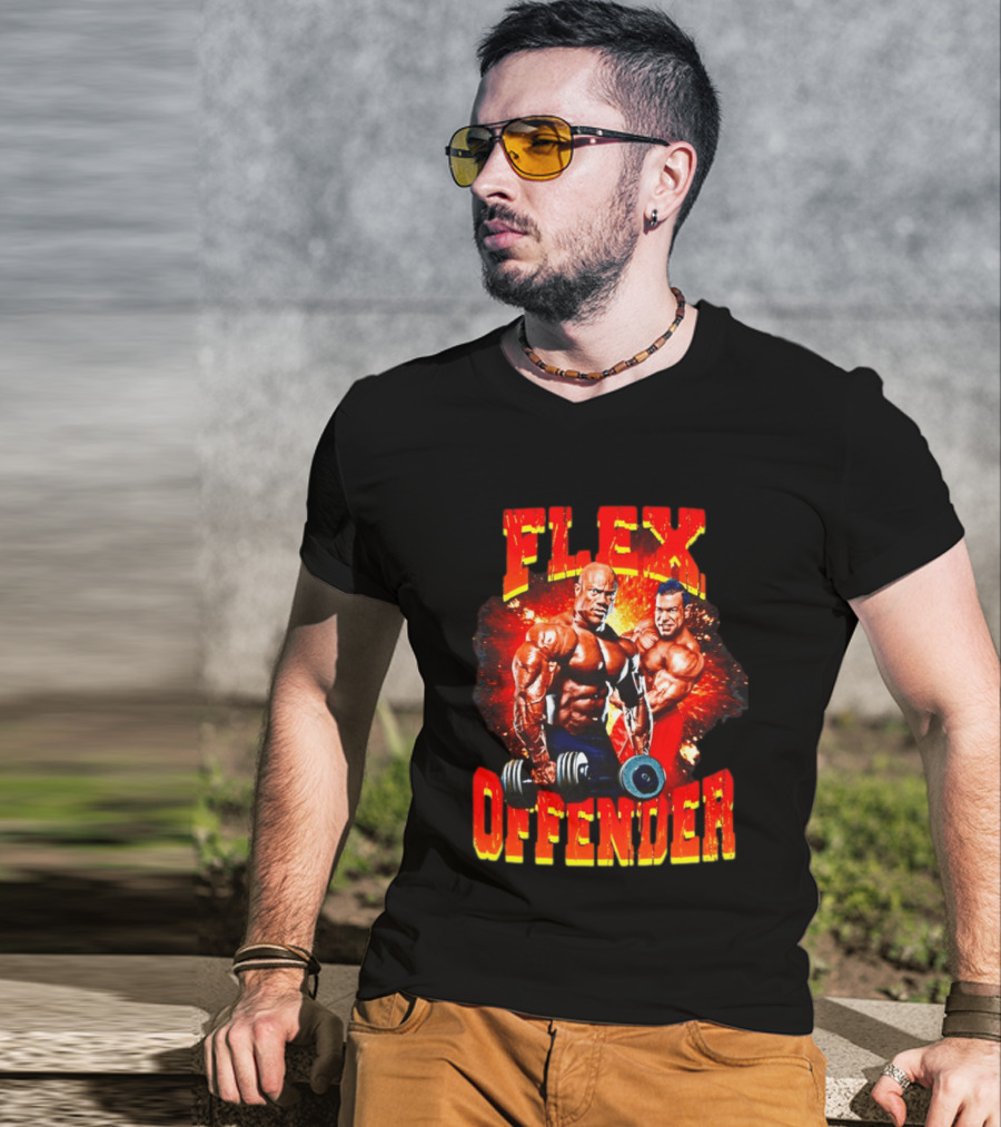 Flex Offender Bodybuilders With Dumbbells Explosion T-Shirt