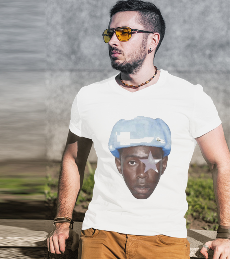 Tyler The Creator Starboy Surreal Blue Hat Star Eye T-Shirt