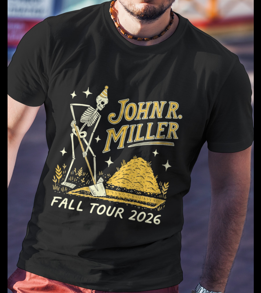 John R. Miller Skeleton With Shovel Fall Tour 2026 T-Shirt